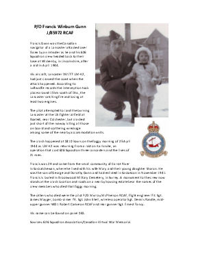 A preview of a PDF biography for Gunn, Francis Winburn